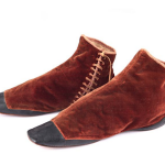 velvet Adelaide boots  ~ ca. 1830-40