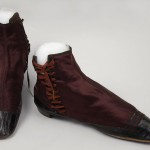 chocolate brown Adelaide boots  ~  ca. 1860