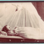post mortem of girl with bird ~ 19th century
