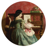 the first Piano lesson ~ 1850s