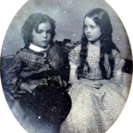 Julian &  Una Hawthorne, the children of Nathaniel Hawthorne, ca. 1850s