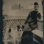A Lady and her Dog on a Balcony ~ ca. 1870s-80s