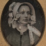 Nancy Southworth Hawes with flower trimmed Bonnet, ca. 1845-50