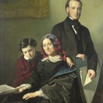 Widow A.J. Schmidt-Keiser with brother and son, 1858