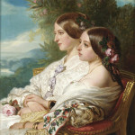 Queen Victoria and her cousin, the Duchess of Nemours, 1852