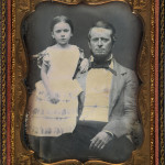 Father with Young Daughter in White Dress, ca. 1855