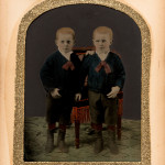 Two Boys in Blue Jackets, ca. 1860s
