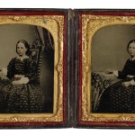 Sisters in Identical Dresses, 1860s
