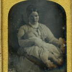 Woman breastfeeding a baby, 1840s