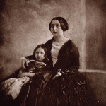 Earliest photograph of Queen Victoria, with Victoria, the Princess Royal, ca. 1844-45