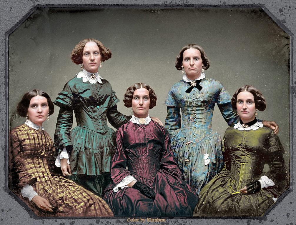 Five Women, ca. 1850 - costume cocktail