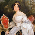 Lady with red fan, 1835