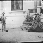 Lord Dunlo photographing three of the Dillon sisters, 1864