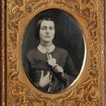 Woman with Love Token & Daguerreotype Case, 1850s