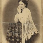 Young woman with crochet shawl, ca. 1855-1857