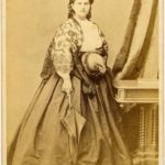 Lady with lace shawl, ca. 1866