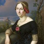 Lady with rare headdress, 1830s