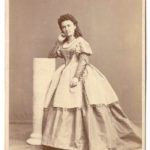 Lady in front laced bodice, ca. 1860s