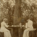 drinking tea underneath the tree, ca. 1910s