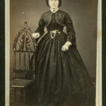 Lady with waist pocket watch, 1860s