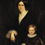 Elizabeth Barrett Browning with son, ca. 1850-1855
