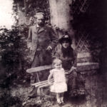 Eugène Manet, Berthe Morisot & their daughter Julie Manet, 1880