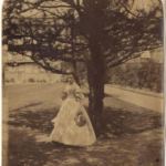 one of Lady Hawarden’s daughters under a tree, ca. 1862