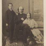 Annie Philpot with brother & father, ca. 1864