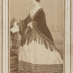 Lady with fringed cape, ca. 1860s