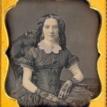 Lady with bow trimmed bodice, 1850s