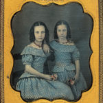 Two Girls in Polkadot Dresses, 1850s