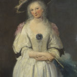 Lady with hat and fan, 18th Century