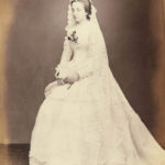 Princess Marie Isabelle of Orleans in her wedding dress, 1864
