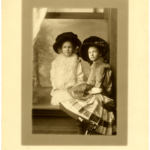 Girls with large hats, ca. 1890s