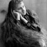 Dreamy woman with long hair, ca. 1890s