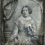Lady in stripes, ca. 1850
