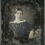 Young woman in fan bodice, ca. 1850s