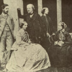 William Henry Fox Talbot & his family outside Lacock Abbey, 1872