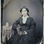Lady with black lace gloves, ca. 1850s