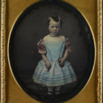 Child in blue dress, ca. 1850s