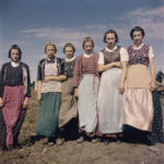Group of Hutterite Girls, 1954