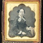 Lady with painted ribbon, ca. 1840s