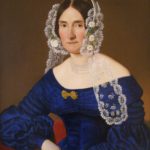 Lady with lace headdress, 1830s-40