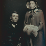 Woman with cape and fur muff, 1850
