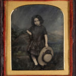 Child with straw hat, 1855