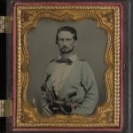 soldier from Kentucky in Confederate uniform with two revolvers, 1861